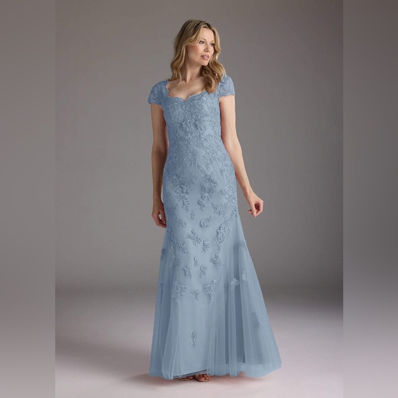Azazie Dresses & Skirts - Azazie Marbella Light Blue formal gown dress. Mother of the bride or bridesmaid